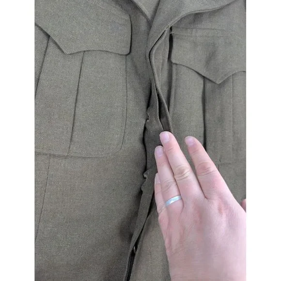Vtg WWII 1945 Ike‎ Wool Field Jacket 36R Military Army District of Washington